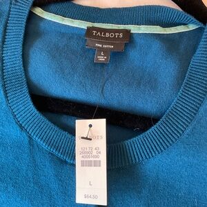 Talbots Women's Teal Crewneck Sweater